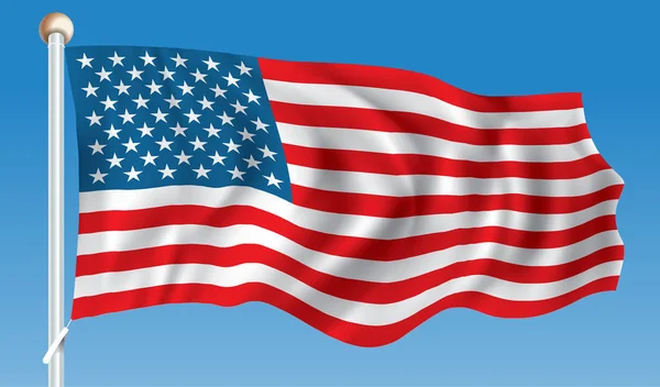 Drapeau des États-Unis d'Amérique — Image vectorielle