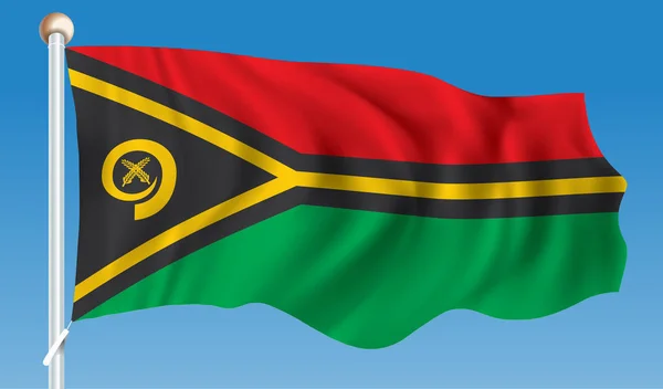 Bandeira de vanuatu — Vetor de Stock