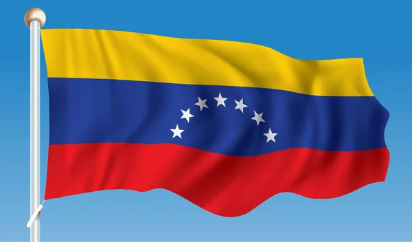Bandera de venezuela — Vector de stock