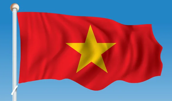 Bandeira do Vietname — Vetor de Stock