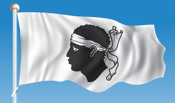 Flagge von Korsika — Stockvektor