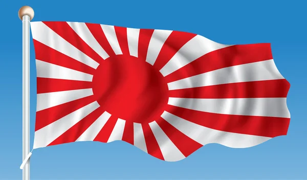 Japon deniz Teğmen bayrağı — Stok Vektör