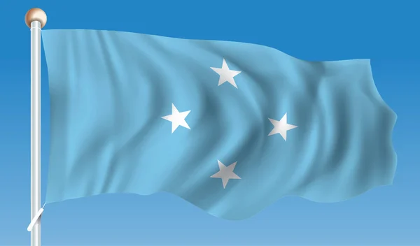 Flagga Mikronesien — Stock vektor