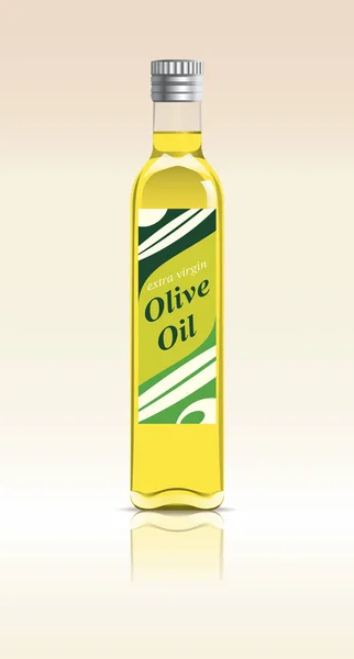Aceite de oliva botella — Vector de stock
