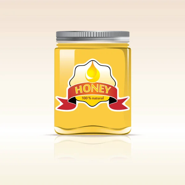 Honey Bottle Design — Stock Vector