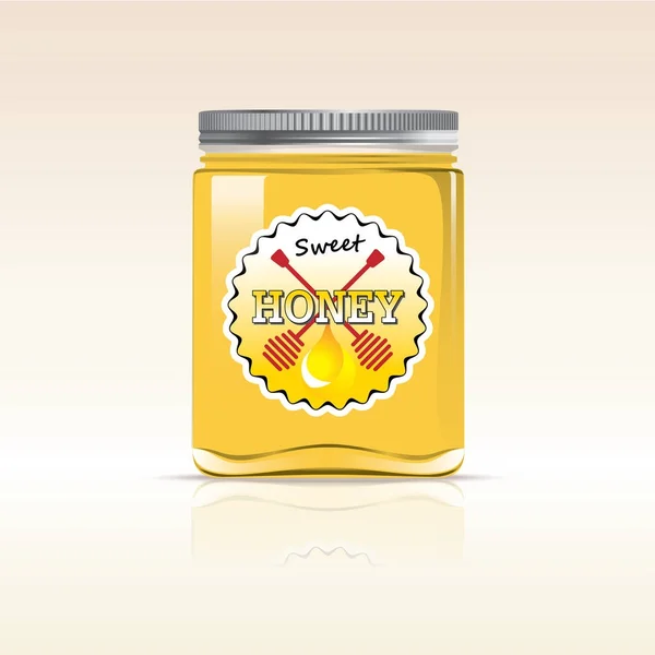 Honey Bottle Design — Stock Vector