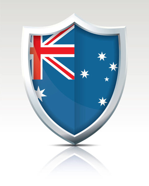 Shield with Flag of Australia