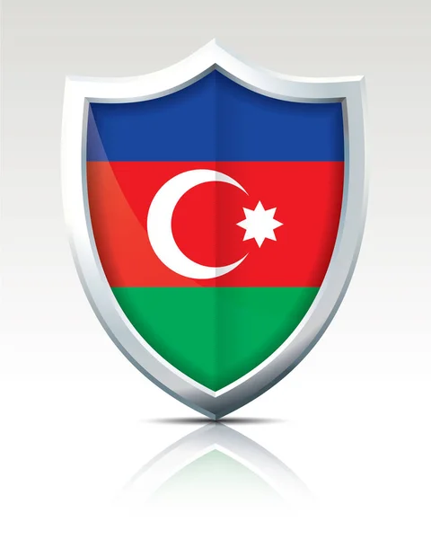 Schild met vlag van Azerbeidzjan — Stockvector