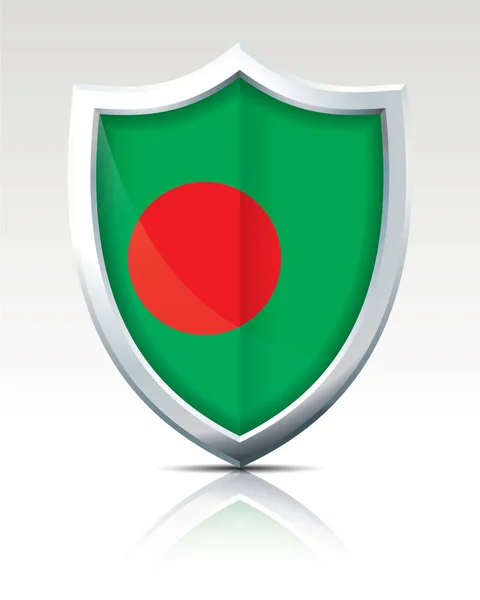 Escudo con Bandera de Bangladesh — Vector de stock