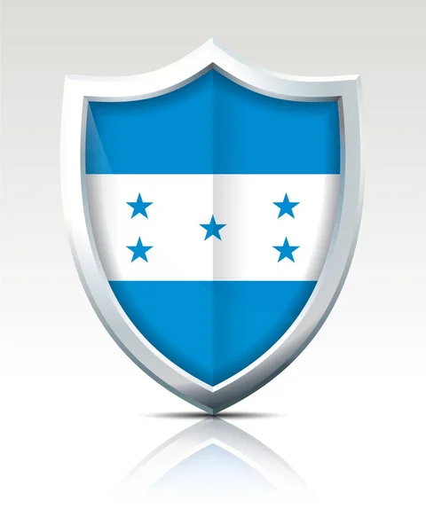 Bouclier avec drapeau du Honduras — Image vectorielle