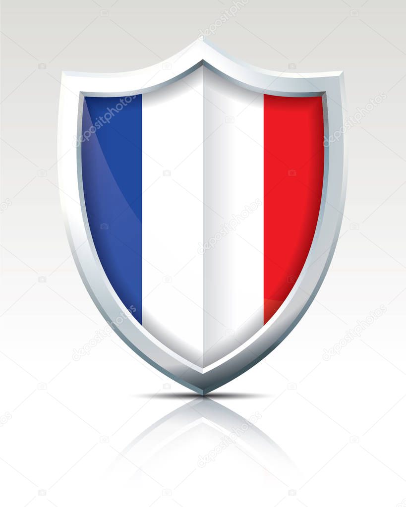 Shield with Flag of France