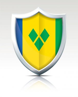 Kalkan bayrak Saint Vincent ve Grenadinler ile