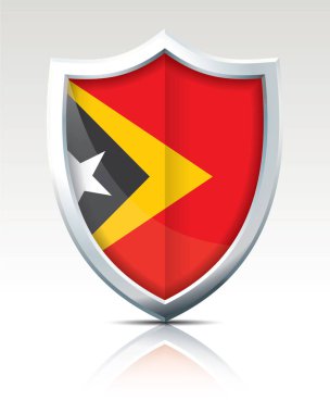 Doğu Timor bayrağı ile kalkan