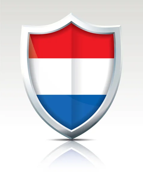 Escudo com Bandeira da Holanda —  Vetores de Stock