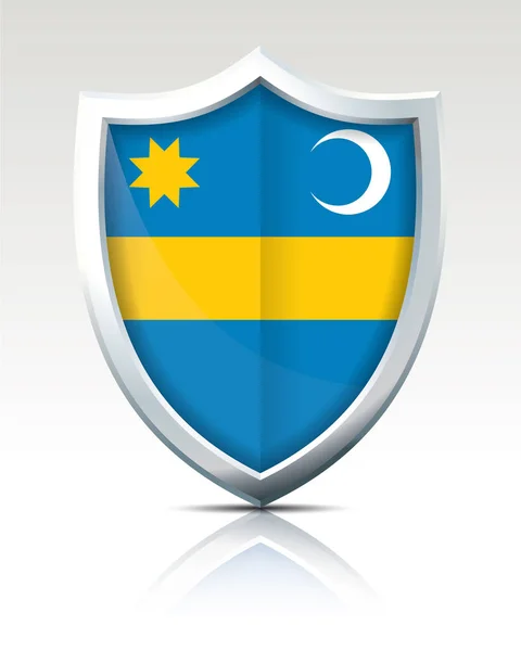 Escudo con Bandera de Szeklerland — Vector de stock