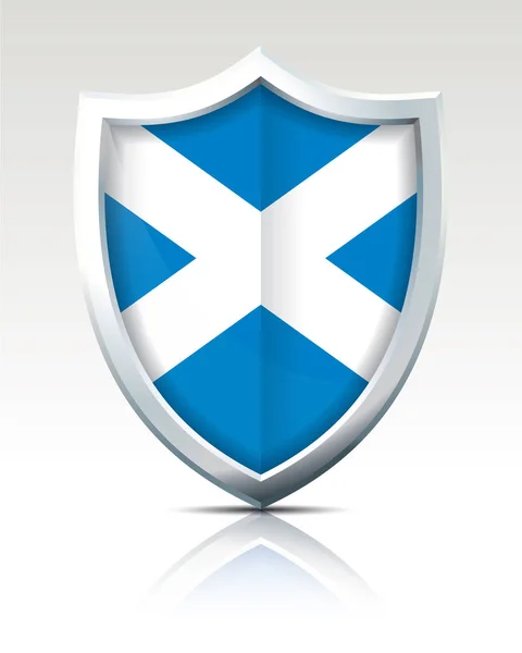 Escudo com bandeira da Escócia — Vetor de Stock