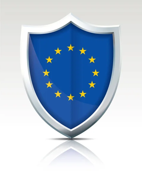 Schild met de vlag van de Europese Unie — Stockvector