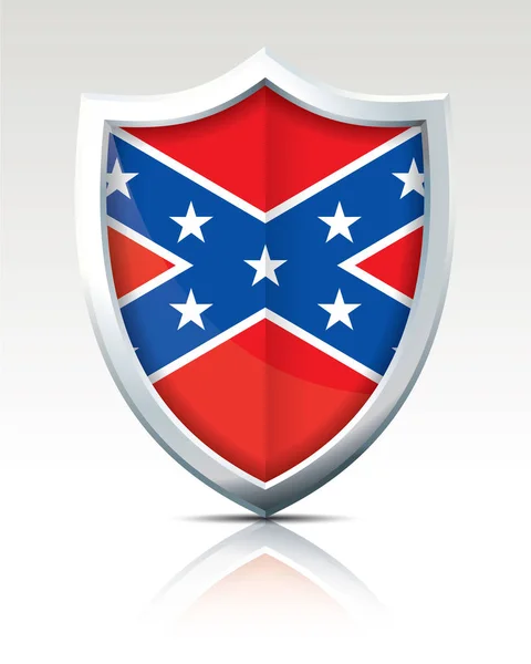 Schild mit Fahne der Konföderierten — Stockvektor