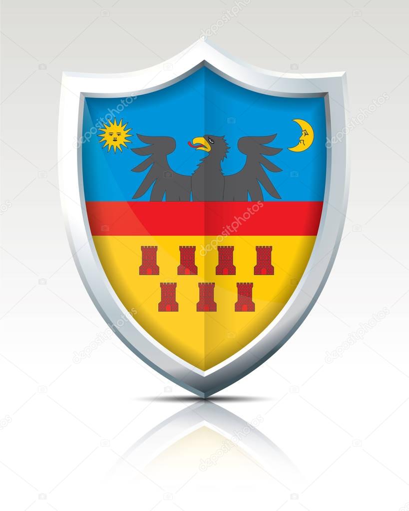 Shield with Flag of Transylvania
