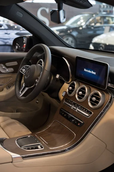 Russland Izhevsk Februar 2020 Mercedes Benz Showroom Innenraum Des Neuen — Stockfoto