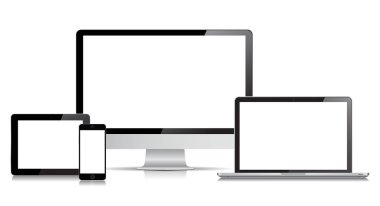 Vektör dizüstü Smartphone Tablet masaüstü bilgisayar