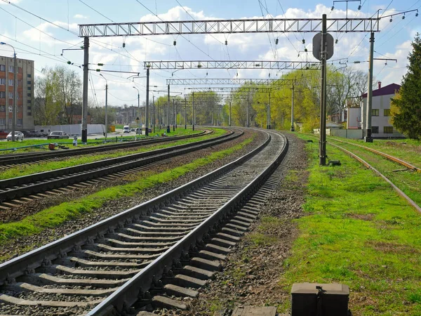 Paisagem da zona ferroviária — Fotografia de Stock