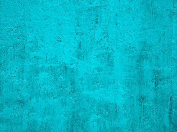 Detail van betonnen muur geschilderd in turquoise kleur — Stockfoto