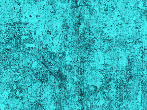 Digitized in turquoise color raster illustration with tiny detail