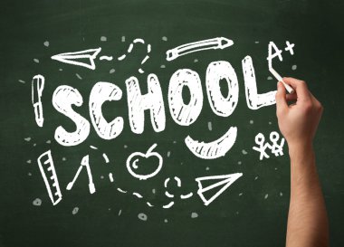 Okul hakkında el yazısı siyahi.