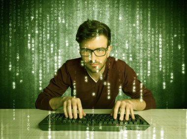 Çevrimiçi hackleme süreci konsepti