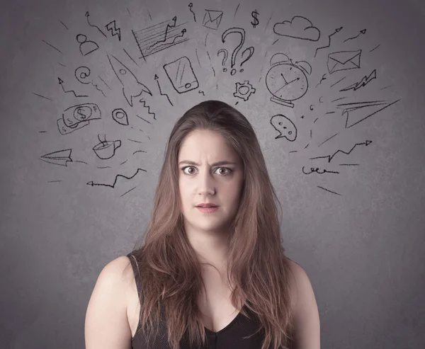 Girl with funny facial expression — Stock Photo, Image