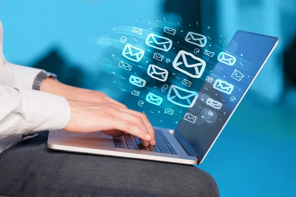 Concept of sending e-mails — Stock Photo, Image