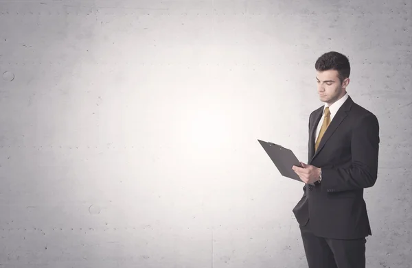 Elegant businessman with clear background — Stock Photo, Image