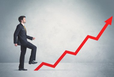 Kırmızı grafik oku tırmanma