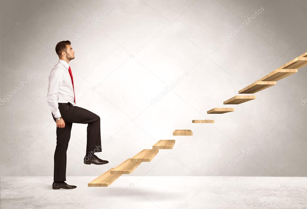 Stepping up a staircase