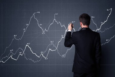 İşadamı grafik ile