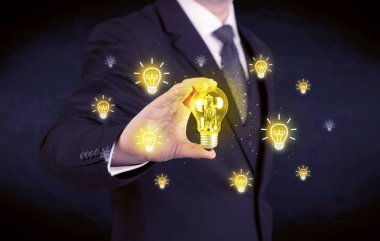 işadamı bir parlak fikir kavram vardır