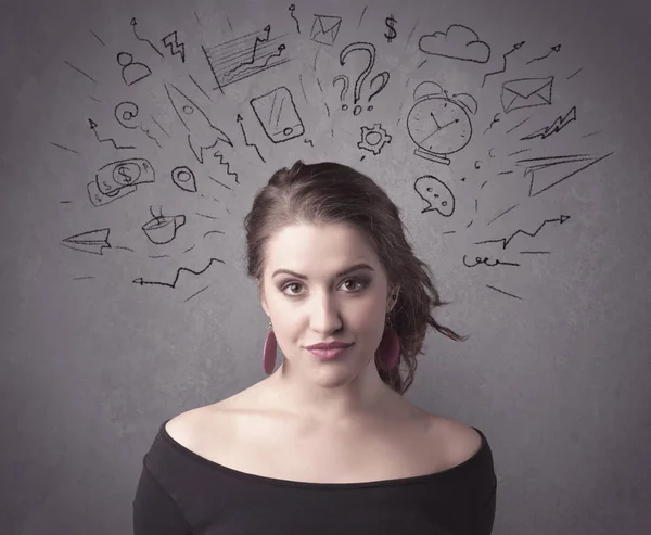 Girl with funny facial expression — Stock Photo, Image