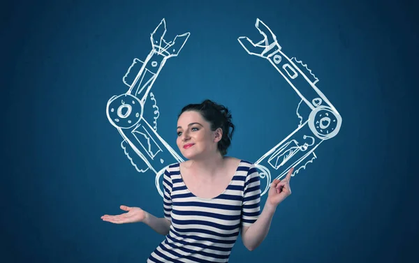 Robotic arms concept — Stock Photo, Image