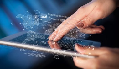 Tablet grafiklerle dokunmadan parmak