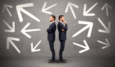 İki seçenek ile işadamı