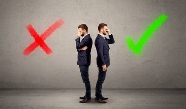 İki seçenek ile işadamı