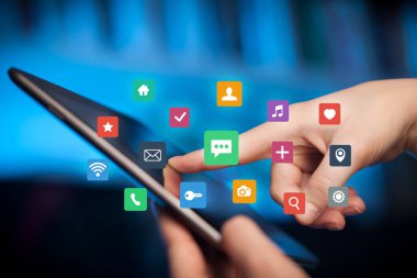 Tablet apps ile dokunmadan parmak