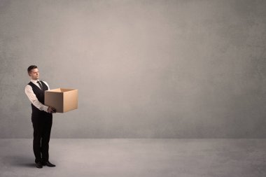 boş kutu ile işadamı