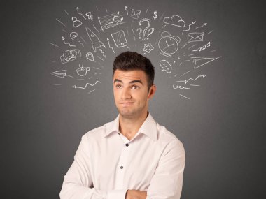 İşadamı ile sosyal simgeler