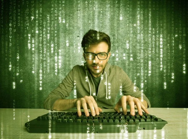 Online-Hacking im Gange — Stockfoto