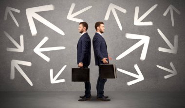 İki seçenek ile işadamı