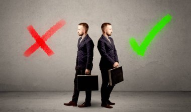 İki seçenek ile işadamı