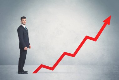 Kırmızı grafik oku tırmanma