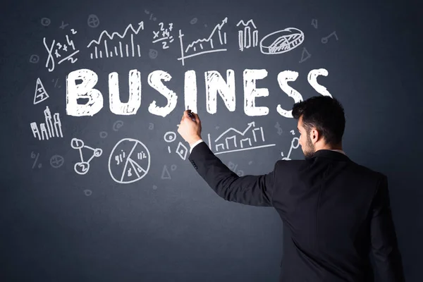 Uomo d'affari con Business plan — Foto Stock